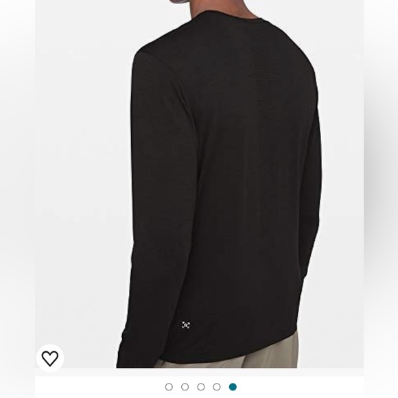 Lululemon Men’s Long Sleeve solid black athletic shirt Sz M - Picture 3 of 5